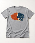 Beagle Beneath The Surface Scent Trail T-Shirt in Sport Grey, flat lay product photo