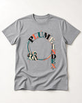 Shih Tzu Plume Index Circular Typography Graphic T-Shirt in Sport Grey, flat lay product photo