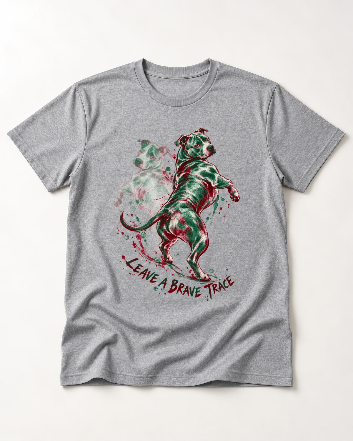 Pitbull's Brave Trace T-Shirt in Sport Grey, flat lay product photo