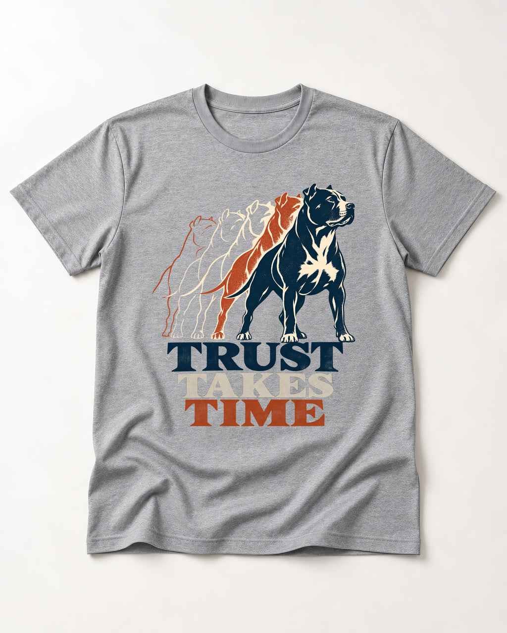 Pitbull Trust Takes Time Progression Graphic T-Shirt in Sport Grey, flat lay product photo