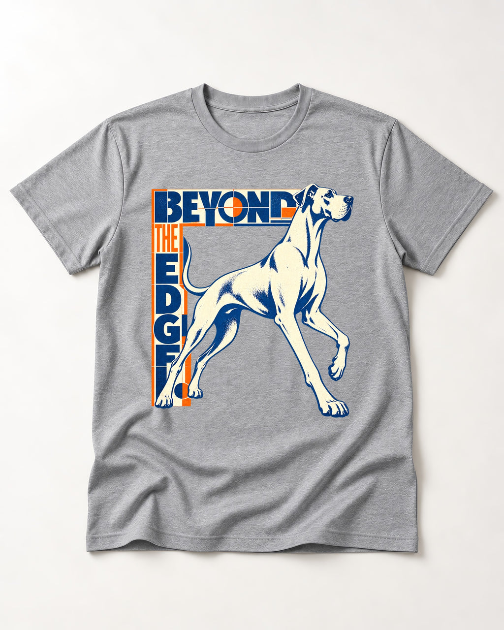 Great Dane Beyond the Edge T-Shirt in Sport Grey, flat lay product photo