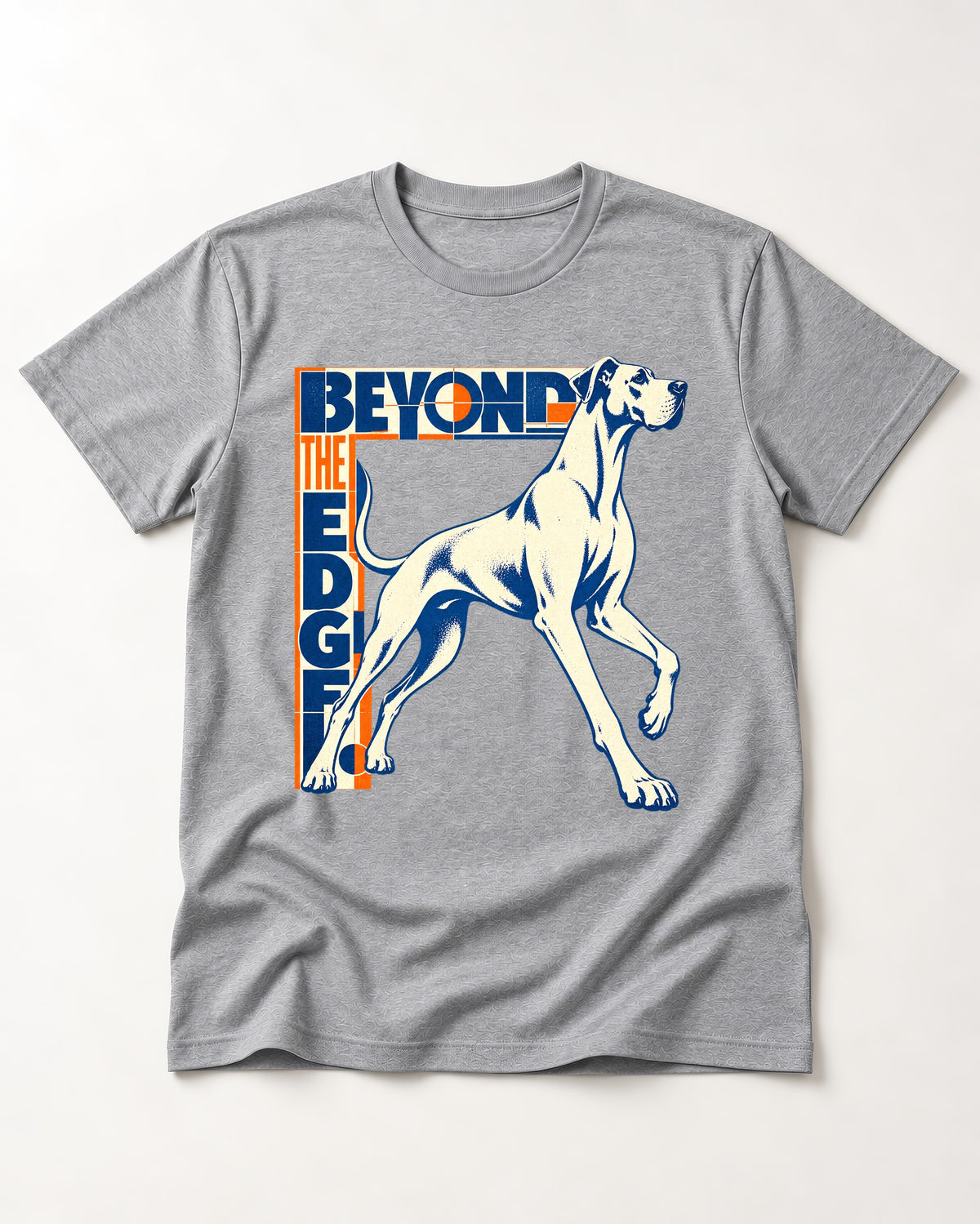 Great Dane Beyond the Edge T-Shirt in Sport Grey, flat lay product photo