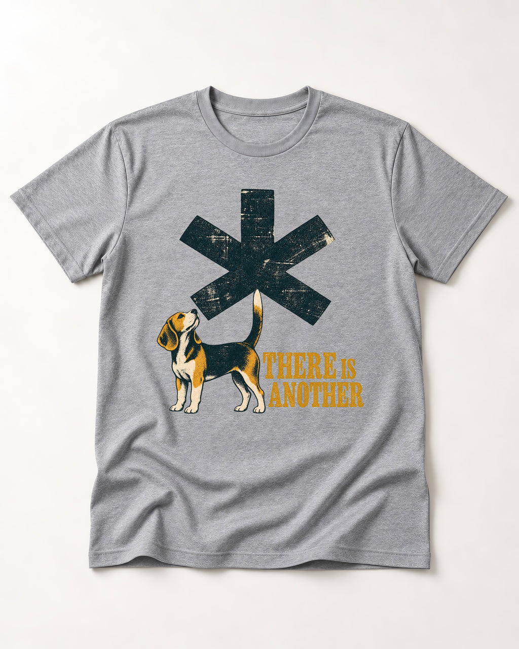 There Is Another Beagle T-Shirt in Sport Grey, flat lay product photo