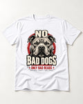 Pitbull Only Bad Reads T-Shirt in White, flat lay product photo