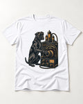 Hold the Boxer Frequency T-Shirt in White, flat lay product photo