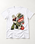 Pug Strong Opinions T-Shirt in White, flat lay product photo