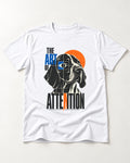 German Shorthaired Pointer Attention T-Shirt in White, flat lay product photo