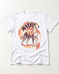 Great Dane Made to Move T-Shirt in White, flat lay product photo