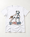 Pitbull Let the Past Loosen T-Shirt in White, flat lay product photo