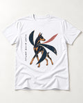Turn with Doberman Grace T-Shirt in White, flat lay product photo