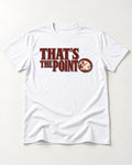 Pug's the Point T-Shirt in White, flat lay product photo