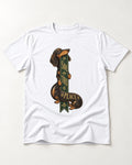 Save This Place Dachshund T-Shirt in White, flat lay product photo