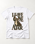 Leave One Ajar for Frenchie T-Shirt in White, flat lay product photo