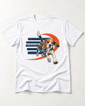 Beagle Born Curious T-Shirt in White, flat lay product photo
