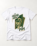 The Grand Arrival Pomeranian T-Shirt in White, flat lay product photo