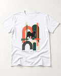 Pomeranian Interval T-Shirt in White, flat lay product photo
