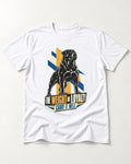 Rottweiler Weight of Loyalty T-Shirt in White, flat lay product photo