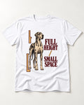 Great Dane Full Height Small Space T-Shirt in White, flat lay product photo