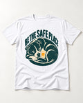 Pitbull Safe Place T-Shirt in White, flat lay product photo