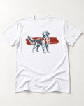 Fine Enough Golden Retriever T-Shirt in White, flat lay product photo