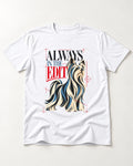 Always in the Edit Yorkshire Terrier T-Shirt in White, flat lay product photo