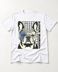 Form Memory Frenchie T-Shirt in White, flat lay product photo