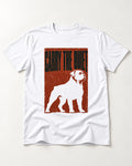 Rottweiler Carry the Quiet T-Shirt in White, flat lay product photo