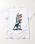 Boxer Stand for More T-Shirt in White, flat lay product photo