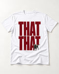 That That Labrador Retriever T-Shirt in White, flat lay product photo