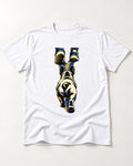 Frenchie Wherever I Go T-Shirt in White, flat lay product photo