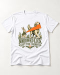 Borrowed Luck Golden Retriever T-Shirt in White, flat lay product photo