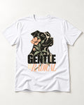 Gentle Pitbull Is Radical T-Shirt in White, flat lay product photo