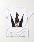 Doberman Nothing to Add T-Shirt in White, flat lay product photo
