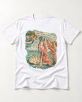 Great Dane Born Ready Slightly Late T-Shirt in White, flat lay product photo