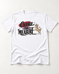 Change the Measure Chihuahua T-Shirt in White, flat lay product photo
