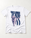 Keep It Smooth Labrador Retriever T-Shirt in White, flat lay product photo