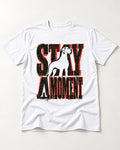 Stay a Moment Great Dane T-Shirt in White, flat lay product photo