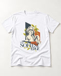 Shih Tzu The Softest Edge T-Shirt in White, flat lay product photo