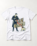 Case Closedish Pug T-Shirt in White, flat lay product photo