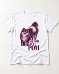 Second Act Pomeranian T-Shirt in White, flat lay product photo