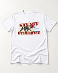 Say It Otherwise Frenchie T-Shirt in White, flat lay product photo