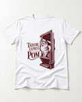 Pomeranian Express T-Shirt in White, flat lay product photo