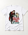 Pug Villain Era T-Shirt in White, flat lay product photo