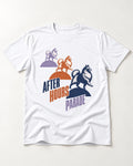 Pomeranian After Hours Parade T-Shirt in White, flat lay product photo