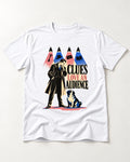 Pug Clues Love an Audience T-Shirt in White, flat lay product photo