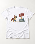 Frenchie Balance Is Personal T-Shirt in White, flat lay product photo