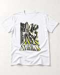 Not Here to Share Pitbull T-Shirt in White, flat lay product photo