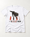 Labrador Retriever The Measure Holds T-Shirt in White, flat lay product photo