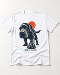 Labrador Retriever Arrive in Stillness T-Shirt in White, flat lay product photo