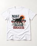 Make the Room Bigger Labrador Retriever T-Shirt in White, flat lay product photo